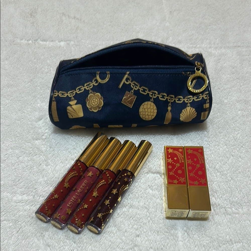 NWOT Estée Lauder Lipstick & Lipgloss Set with Bag